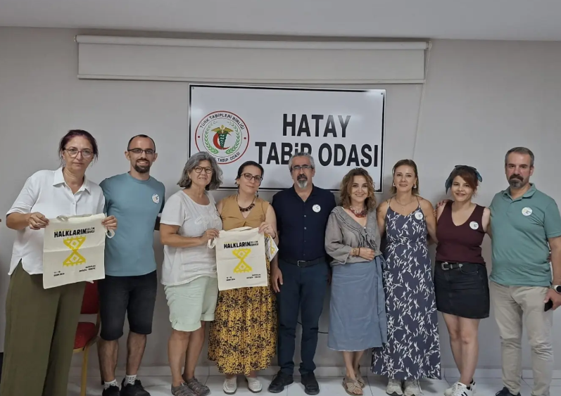  Halkların İklim Zirvesi(HİZ) delegasyonu, 14 temmuz günü Hatay Tabip Odası'nı ziyaret etti.